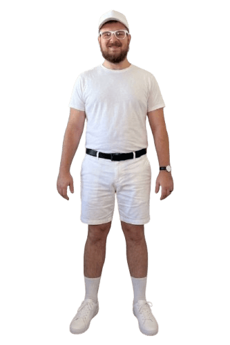 Me, wearing the ad slots